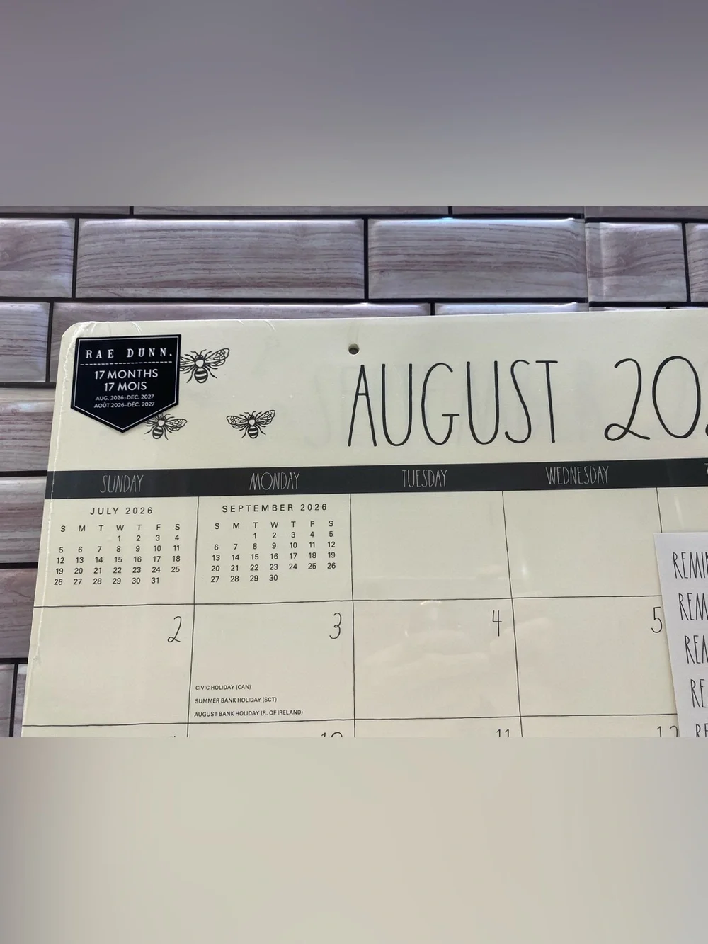 Rae Dunn ❤️2027 17-Month Desk Blotter Calendar/Planner “Bee”  New